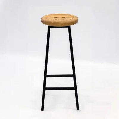 Стул полубарный BUTTON-65 натуральный/черный_7