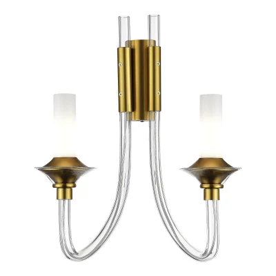 Бра ST-Luce Золотистый/Белый E14 2*40W VETRANO фотография