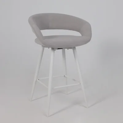 Стул барный BARNY-R 700, b20 SILVER LUX\белый_5