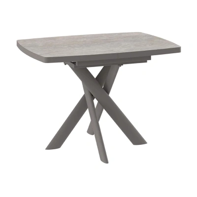 Стол LEONEL-110, раздвижной 110(145)х80, Бежевый камень-HPL/Капучино фотография