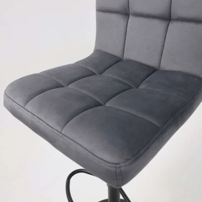 Стул барный LOGOS, (темно-серый велюр HCJ-40/черный)_8