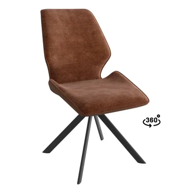 Стул BATMAN-R 360, g08 TERRACOTTA шенилл lux - TERRACOTTA замша lux\черный фотография