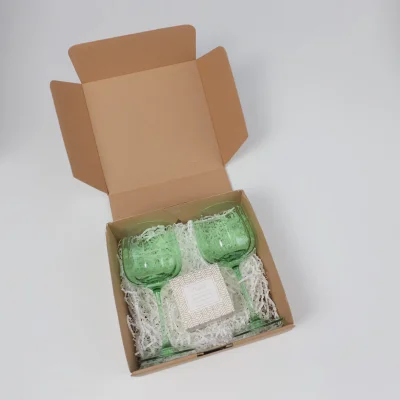 Подарочный бокс №2 (Бокал для вина (2 шт.) + Ароматическая свеча + Подарочная упаковка)_6