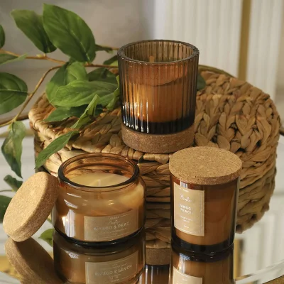 Ароматическая свеча MANGO & PEACH в стекле, Д70 Ш70 В78_5