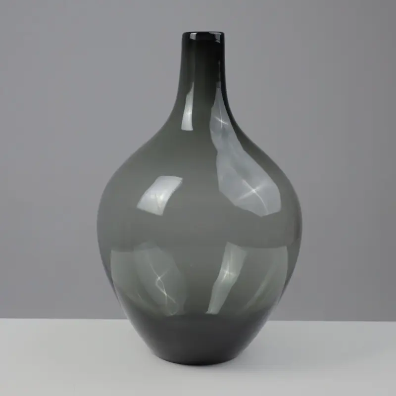 Ваза стеклянная EMBER, дымчатый,25*39.5см_preview_3