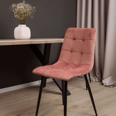 Стул DALLAS, розовый велюр 91/черный_3