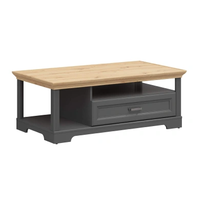 Н.м. "JASMIN" стол журнальный LAW1S, к.Графит+Дуб артизан/ф.Графит_1