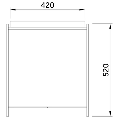 Стол журнальный TRICK, белый, d 420*520_4