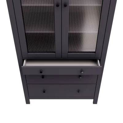 Шкаф с витриной САГА 90 МОРУ, серый (2.08.16.250.4 RU)_4