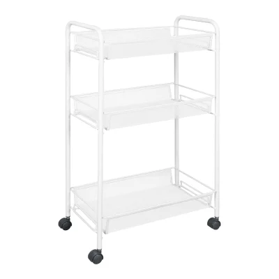 Этажерка Ладья 2К, на колёсиках, (белый) фотография