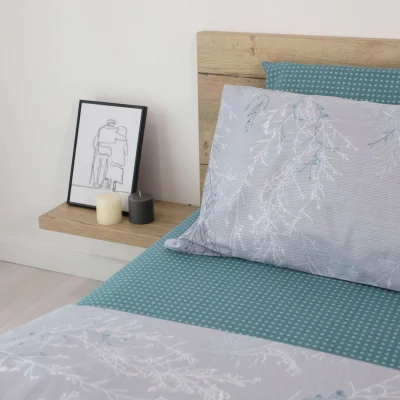 Простыня 220*240 см Зелёный горошек IM1025 (поплин)_7