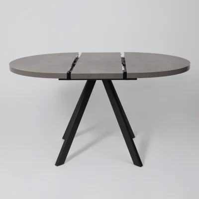 Стол RONDO М-100, круглый раздвижной 100(135), ДЫМЧАТАЯ КЕРАМИКА/Черный_27