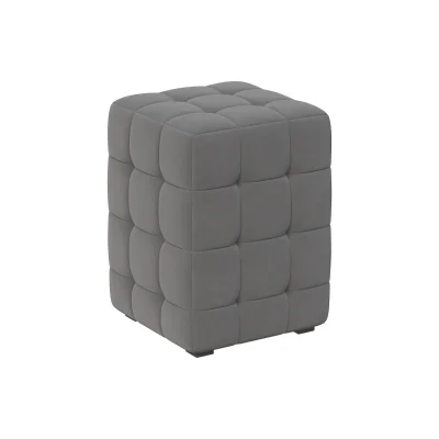Пуф АРИСТО, велюр серый, 300х300х400 фотография