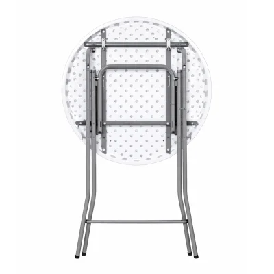 Стол складной Table AKS тип 20, белый (D80х110)_3