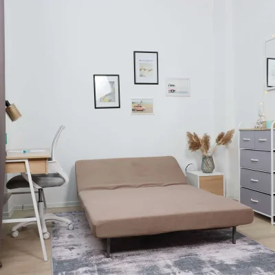 Диван ЭЛЛИ 140, бежевый Велютто люкс 22 / бук_18