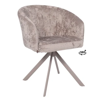 Стул SHELLY-R 360, m04 GREY BEIGE LUX\капучино фотография