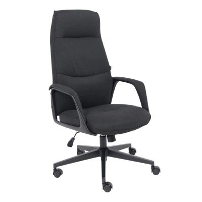 Кресло поворотное SIERRA, черная ткань/черный металл фотография