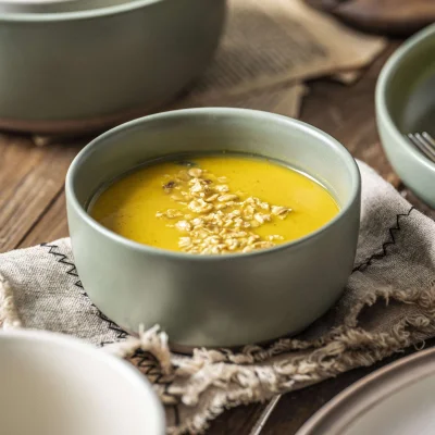 Миска-Боул SAND EDGE, керамика, оливковый, d20.2*8.3см_3