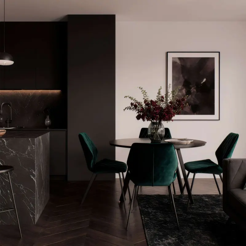 Стул Rafael M-R 360, d13 DARK GREEN LUX\черный_preview_5
