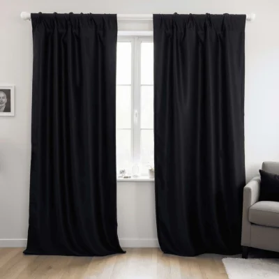 Штора "Блэкаут" 2х2,7м на универсальной ленте, цвет чёрный янтарь (арт.888-20)_3