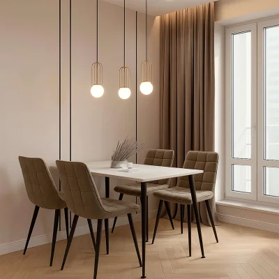 Стул ROM D, b05 LATTE LUX\черный_2