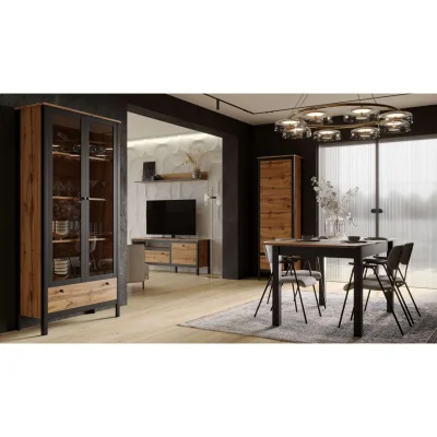 Н.м. "LOFT" стол STO130/170, Дуб вотан/Черный_5