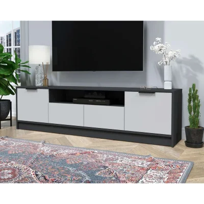 Тумба(ТВ) КОНЦЕПТ КТ-ТВ4-50, к.Антрацит/ф.Серый  (В495хШ1800хГ355мм)_2