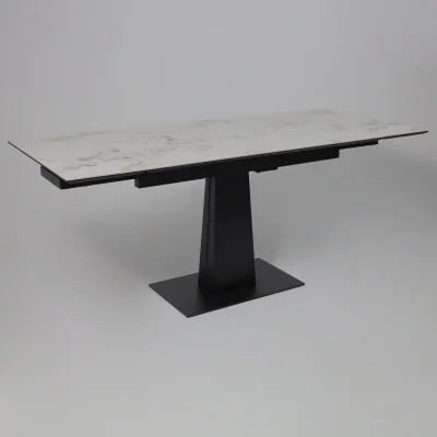 Стол AV 2119, МДФ+керамика, раздвижной 1200 (1800)*800 натуральный, глянцевый GOLD JADE/черный_17