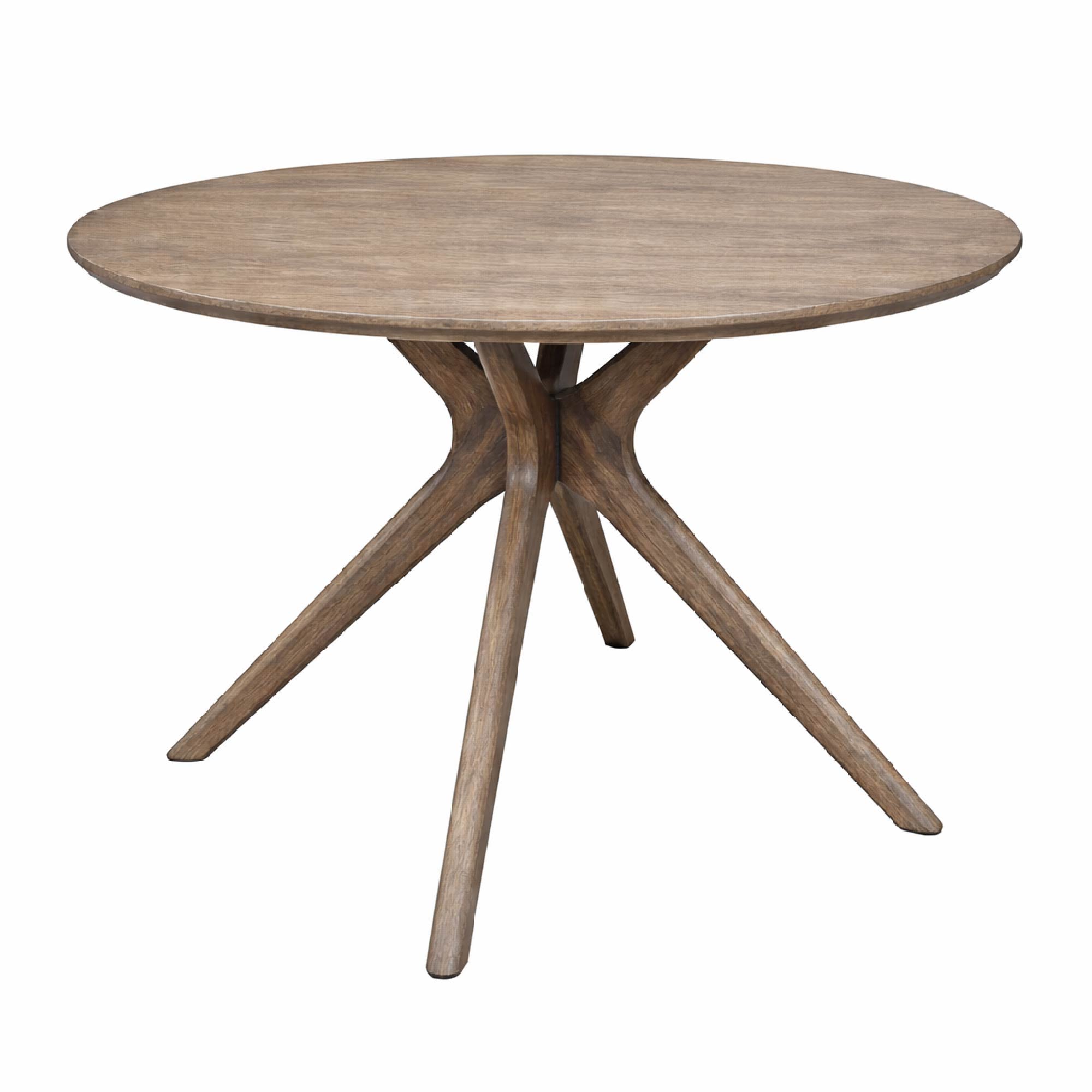 Стол ОЛДЕН, d950*760, дуб натуральный/покрытие терра фотография