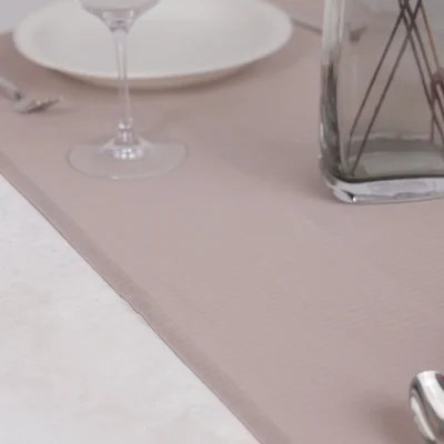 Дорожка. 45*150см, полоска-елочка 2738, бежевый 161406 фотография