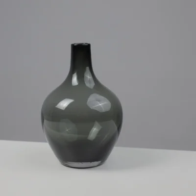 Ваза стеклянная EMBER, дымчатый, 18*29см_5