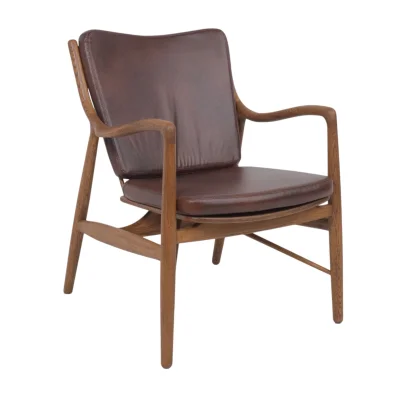 Стул ГАРВАРД КОМФОРТ ПЛЮС, нат. кожа коричневый/дуб натуральный/покрытие коньяк фотография