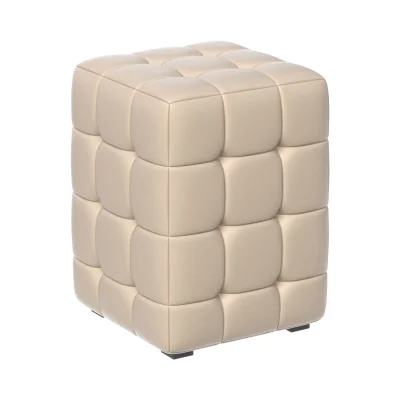 Пуф АРИСТО, кожзам бежевый, 300х300х400 фотография