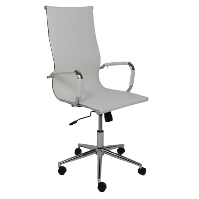 Кресло поворотное EVELIN, экокожа, белый фотография