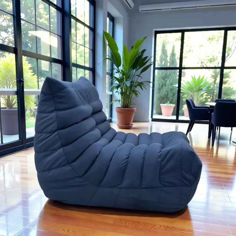 Бескаркасное кресло Француз BeanBag 90*45 / микровелюр, Джинс_preview_6