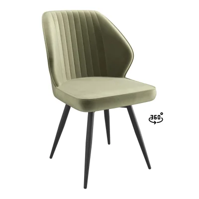 Стул MICHAEL-R1 360, d12 OLIVE LUX\черный фотография