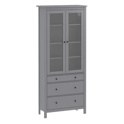 Шкаф с витриной САГА 90, серый (2.08.07.130.4 RU) фотография