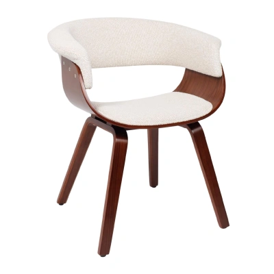 Кресло барное MODY, букле, кремовый Lisa 102/орех фотография