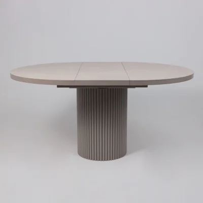 Стол ASKAR ROUND SLIDE-116, раздвижной круглый 116(156), BAYONA IVORY PREMIUM CER/Капучино_16