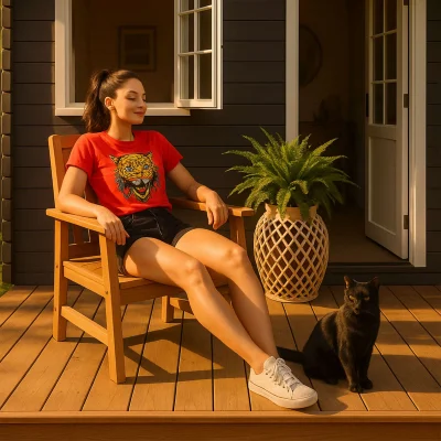 Кресло садовое DYATEL (цвет дуб)_2