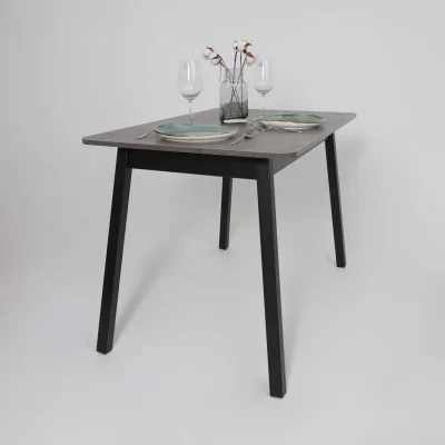 Стол TIRK RADIAL-110, раздвижной 110(142)х70, Дымчатая керамика/Чёрный_6