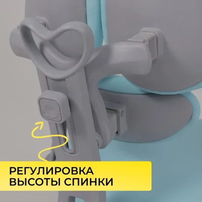 Кресло поворотное LEO, ткань, голубой_30