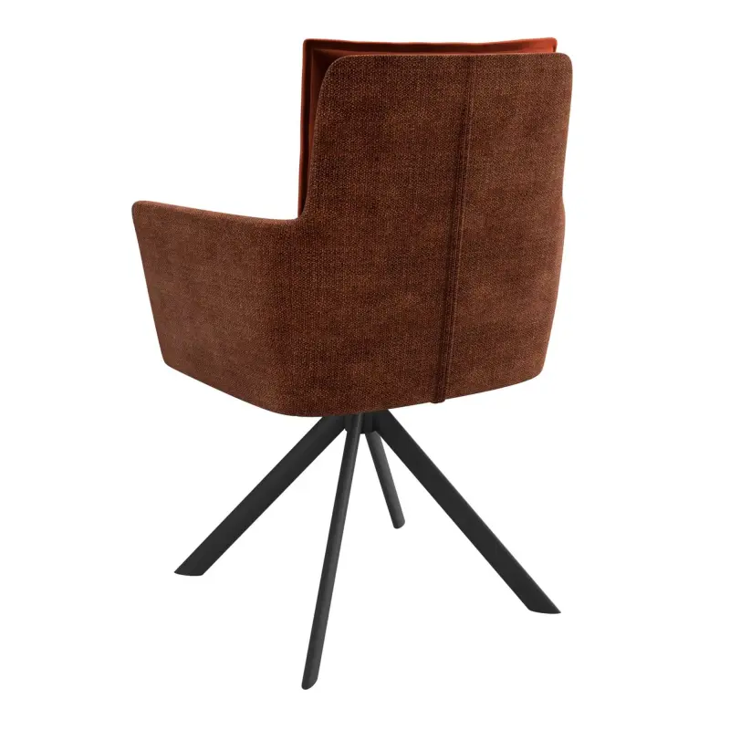 Стул POSH-R 360, g08 TERRACOTTA шенилл lux - d15 TERRACOTTA LUX\черный_preview_2
