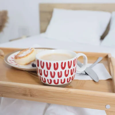 Чашка LOVE PRINT, керамика, красный принт, 14*10*7,6см_9