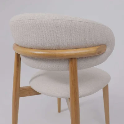 Стул ДЭВИД, бежевый фактурный велюр Danco 100/дуб_18