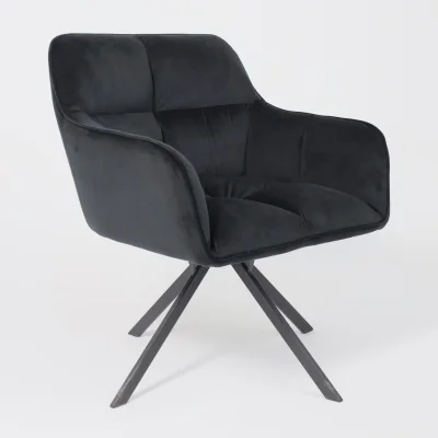 Кресло VIRGINIA, поворотное, черный велюр HCJ-50/черный_7