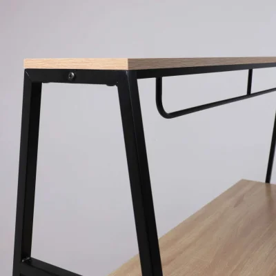 Стол письменный VECTOR, светлый дуб/черный металл, 1390*600*1400_10