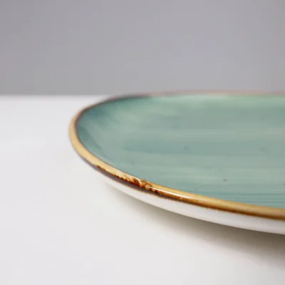 Блюдо VITAL, фарфор, зеленый, 27,5*25,5*3,1см_3