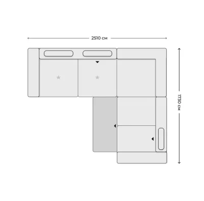 Диван DAKOTA (Угловой с электроприводом) PKSL WA1L 3LW WA1R PKSR – SEL - 2SR PKSR фотография