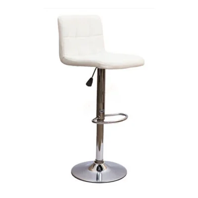 Стул барный LOGOS, экокожа белый/хром фотография